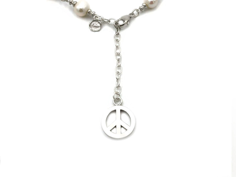 PEACE & PEARLS NECKLACE