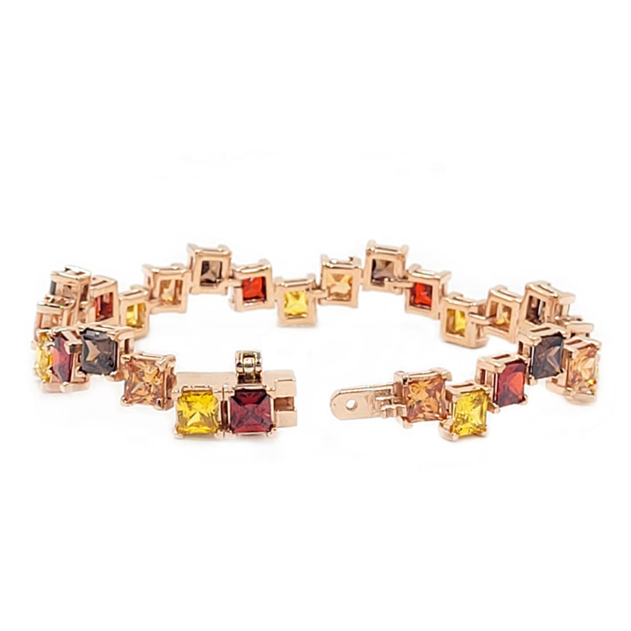 Milky way tennis bracelet (Rose Gold with 4 stones)